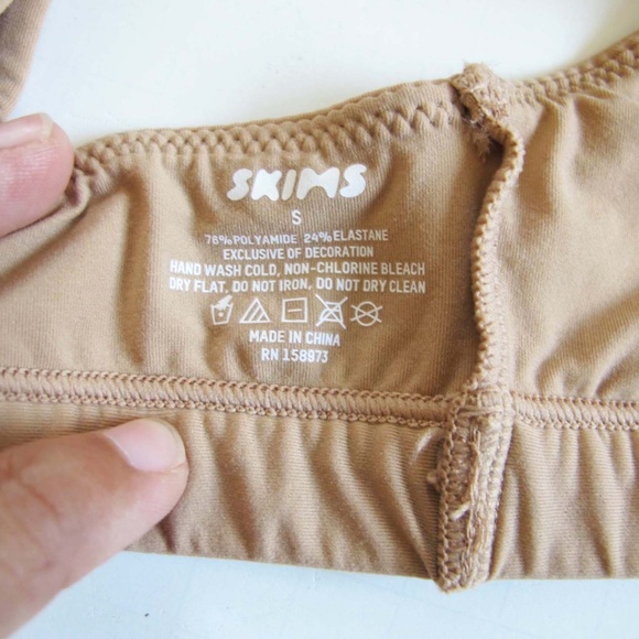 Skims Fits Everybody Triangle Bralette S Ochre - Picture 3 of 3